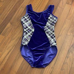 Destira Purple Velour Dance Ballet Gymnastics Leotard Size Adult Small